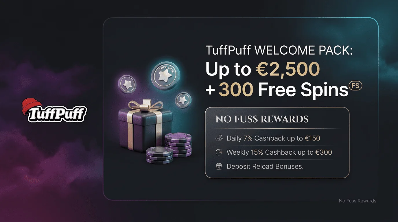 Tuffpuff Australia online casino welcome bonus banner